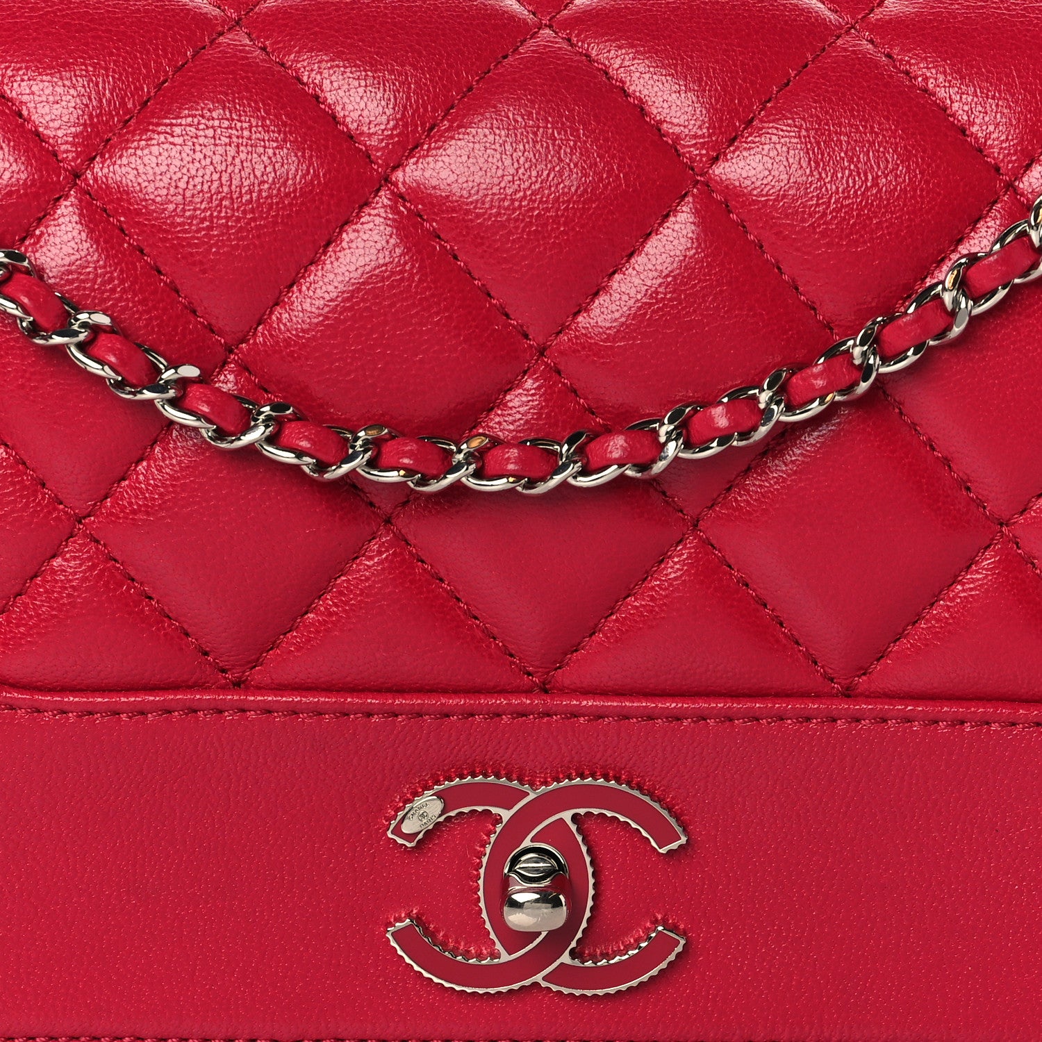Chanel Sheepskin Quilted Medium Vintage Mademoiselle Flap Pink 8 of 10