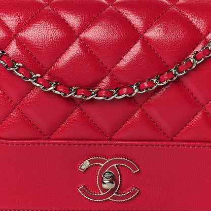 Chanel Sheepskin Quilted Medium Vintage Mademoiselle Flap Pink 8 of 10