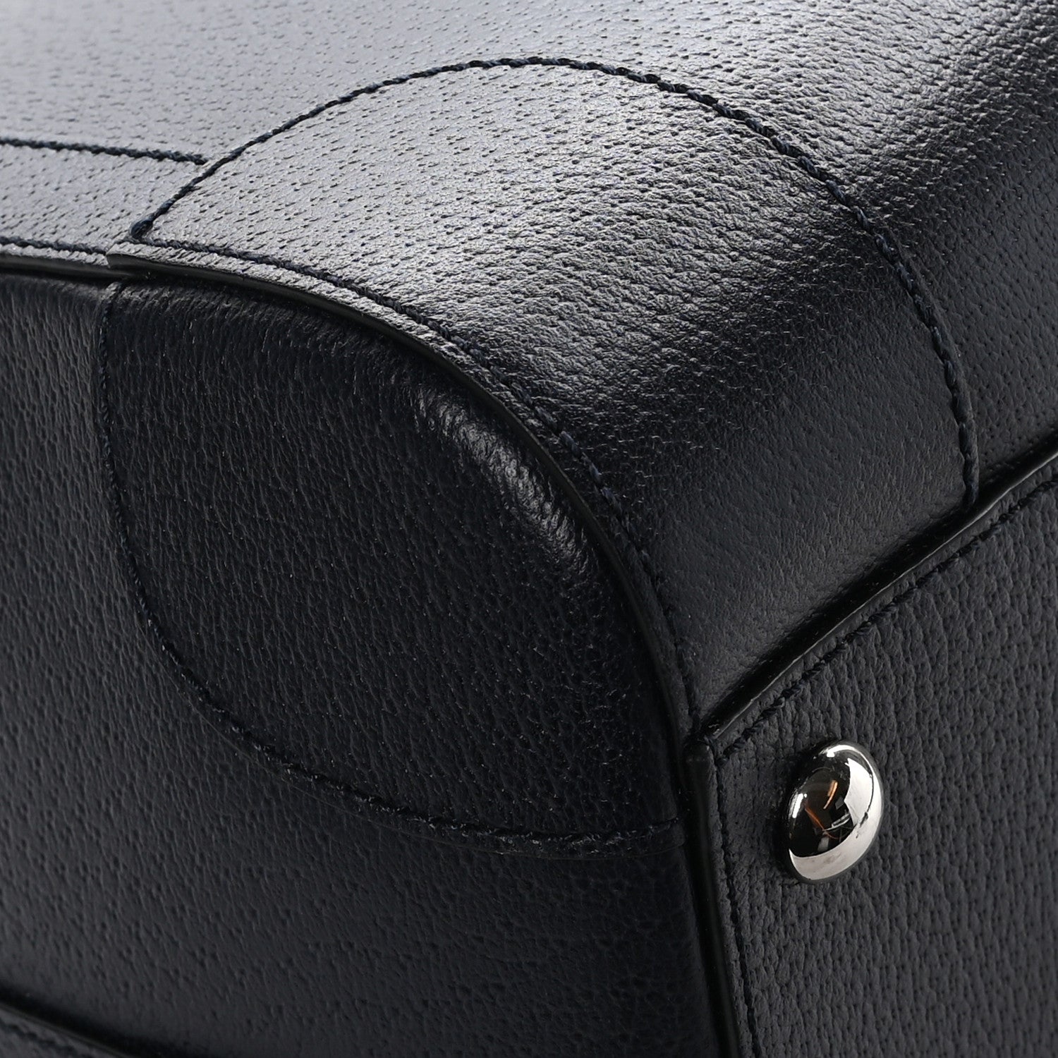 Gucci Textured Dollar Calfskin Web Medium Savoy Duffle Bag Black 7 of 11