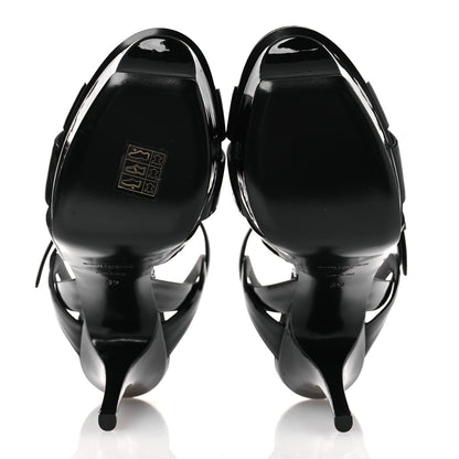 Saint Laurent Patent Tribute 75 Platform Sandals 39 Black 7 of 11