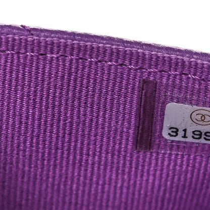 Chanel Caviar Quilted Flap Card Holder Wallet Purple 8 of 11