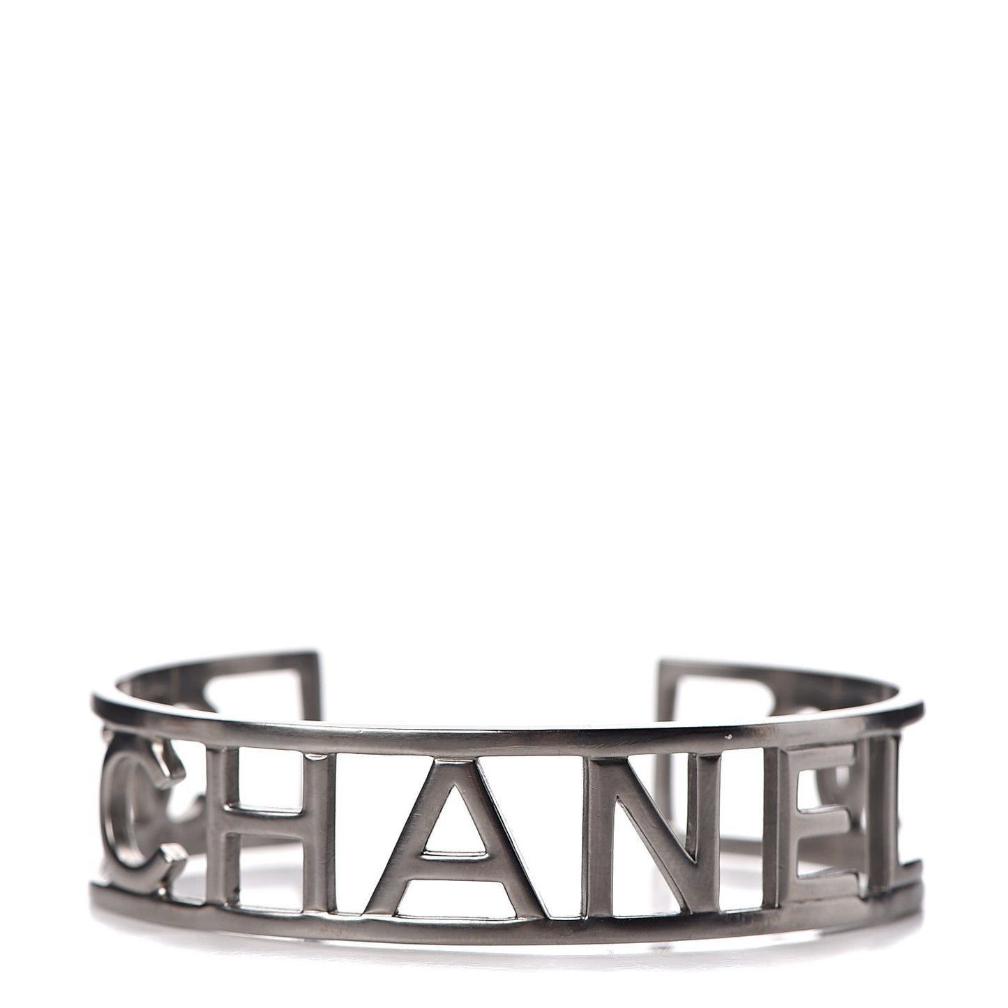 Metal Logo Cuff Silver