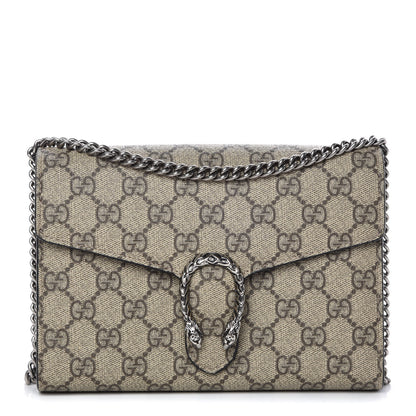 Gucci GG Supreme Monogram Mini Dionysus Chain Wallet Beige Black 1 of 10