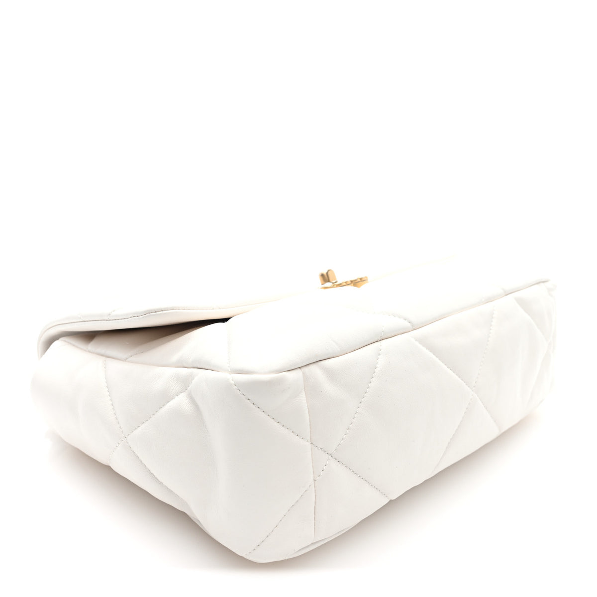 Chanel Lambskin Quilted Large Chanel 19 Flap White 3 of 9