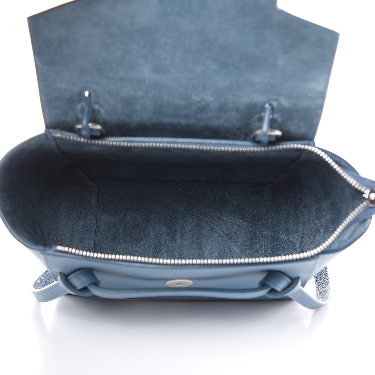 Celine Grained Calfskin Nano Belt Bag Slate Blue 5 of 8