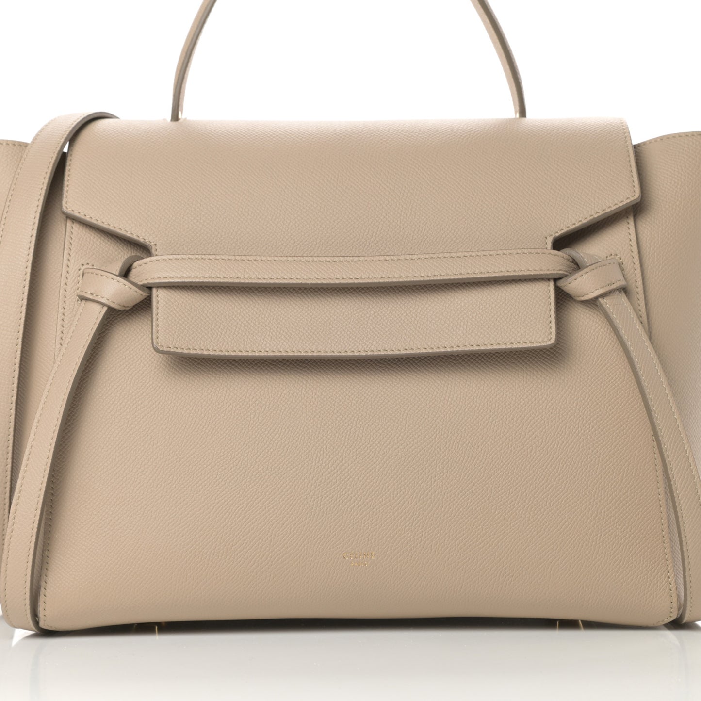 Grained Calfskin Mini Belt Bag Light Taupe