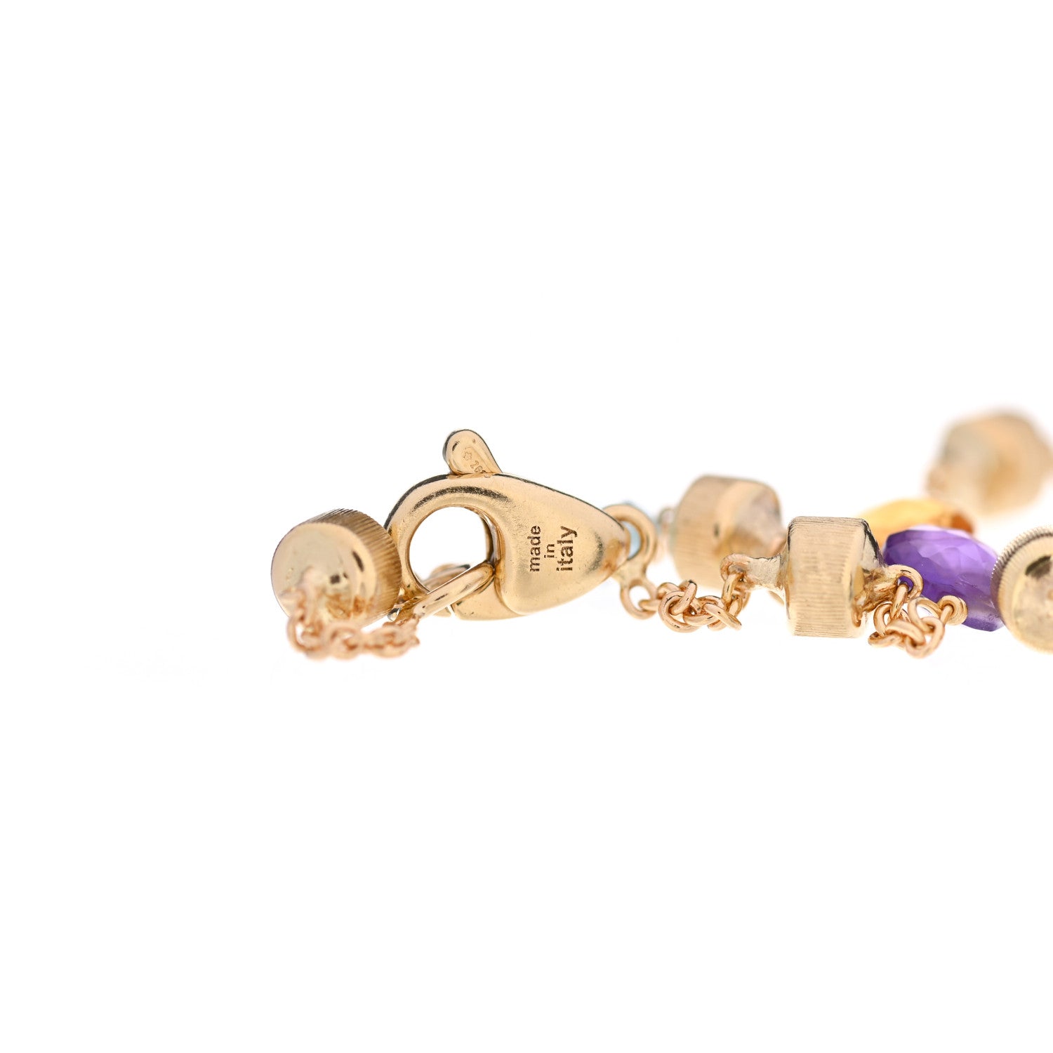 Marco Bicego 18K Yellow Gold Multi Gemstone Paradise Single Strand Bracelet 4 of 4