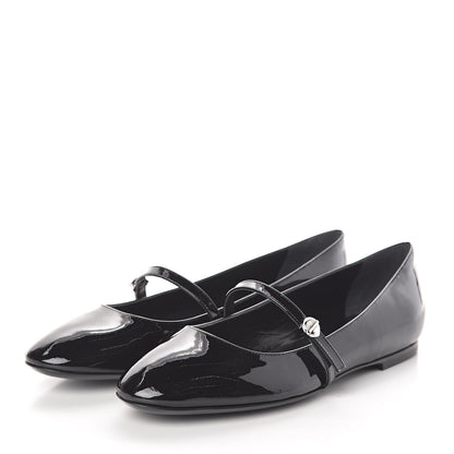 Louis Vuitton Patent Uniformes Ballet Flats 38 Black 3 of 7