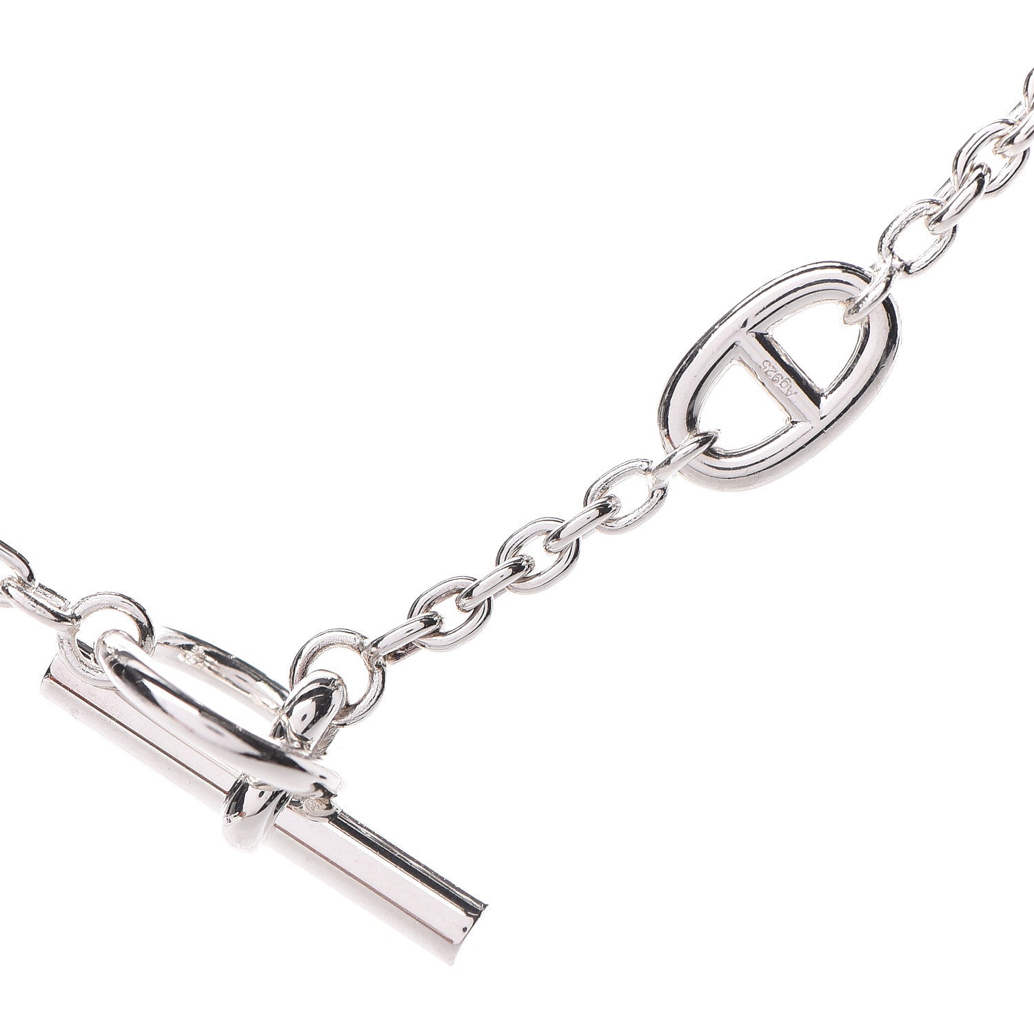 Hermes Sterling Silver Farandole Necklace 160 4 of 5