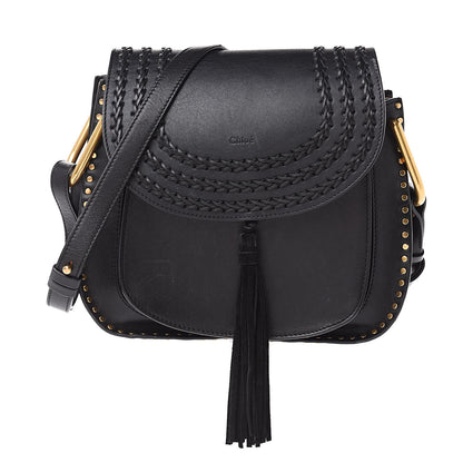 Chloe Calfskin Braided Medium Hudson Shoulder Bag Black 1 of 16