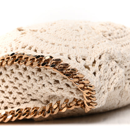 Stella McCartney Cotton Crochet Falabella Ajouree Tote Bag White 9 of 10