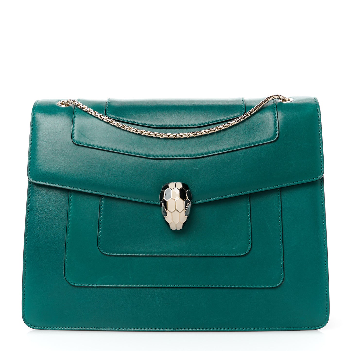 Calfskin Serpenti Forever Crossbody Emerald Green