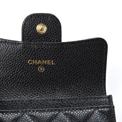 Chanel Caviar Quilted Flap Card Holder Wallet Black 7 of 9