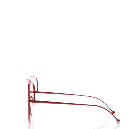 Fendi Metal F is Fendi Printed Run Away Round Frame Sunglasses FF 0285/S Red 3 of 8