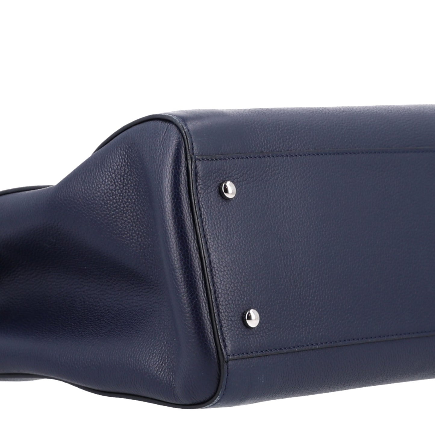Grained Calfskin Large Neo Executive Shopper Tote Dark Blue