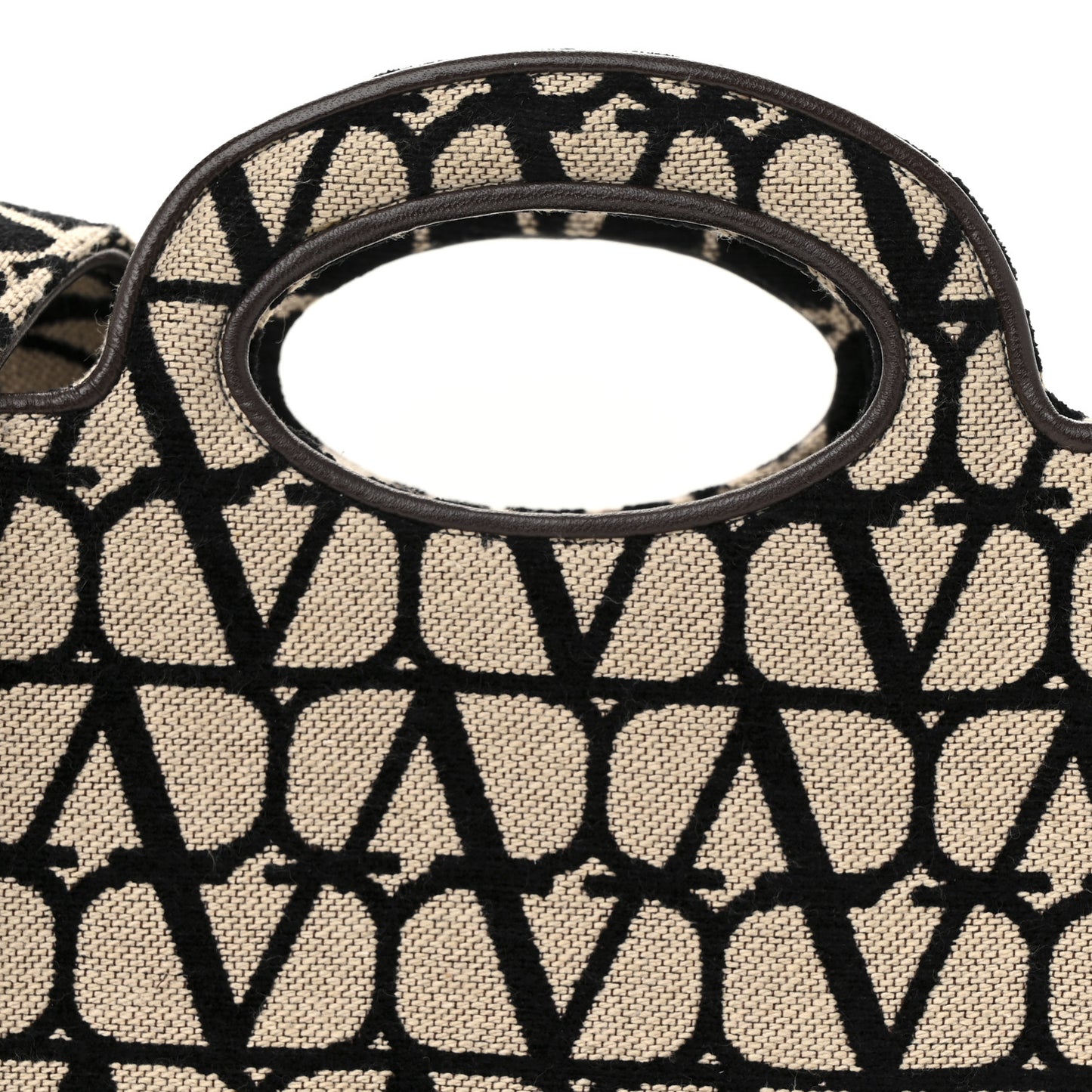 Toile Iconographe Small Le Troisieme Shopping Bag Naturale Black Fondant