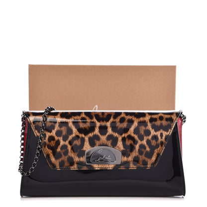 Christian Louboutin Patent Vero Dodat Leopard Clutch Black 7 of 7