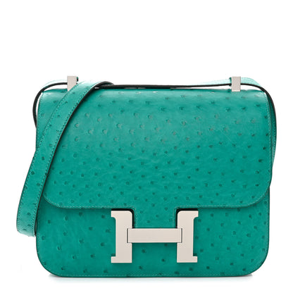 Hermes Ostrich Constance 24 Vert Verone 1 of 10