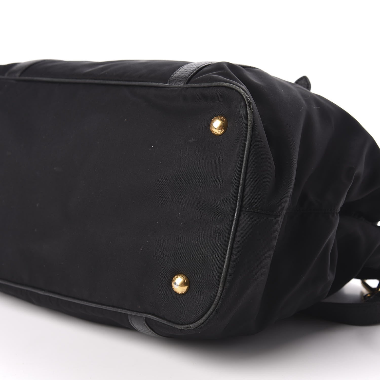 Prada Tessuto Nylon Vitello Daino Tote Black 6 of 9