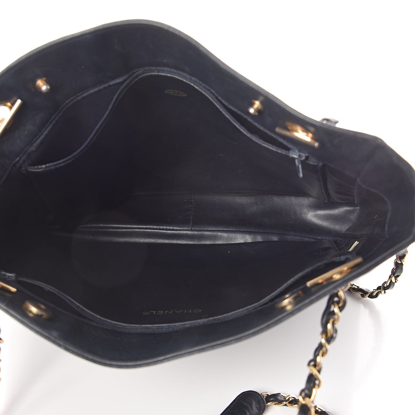 Lambskin Shopping Tote Navy