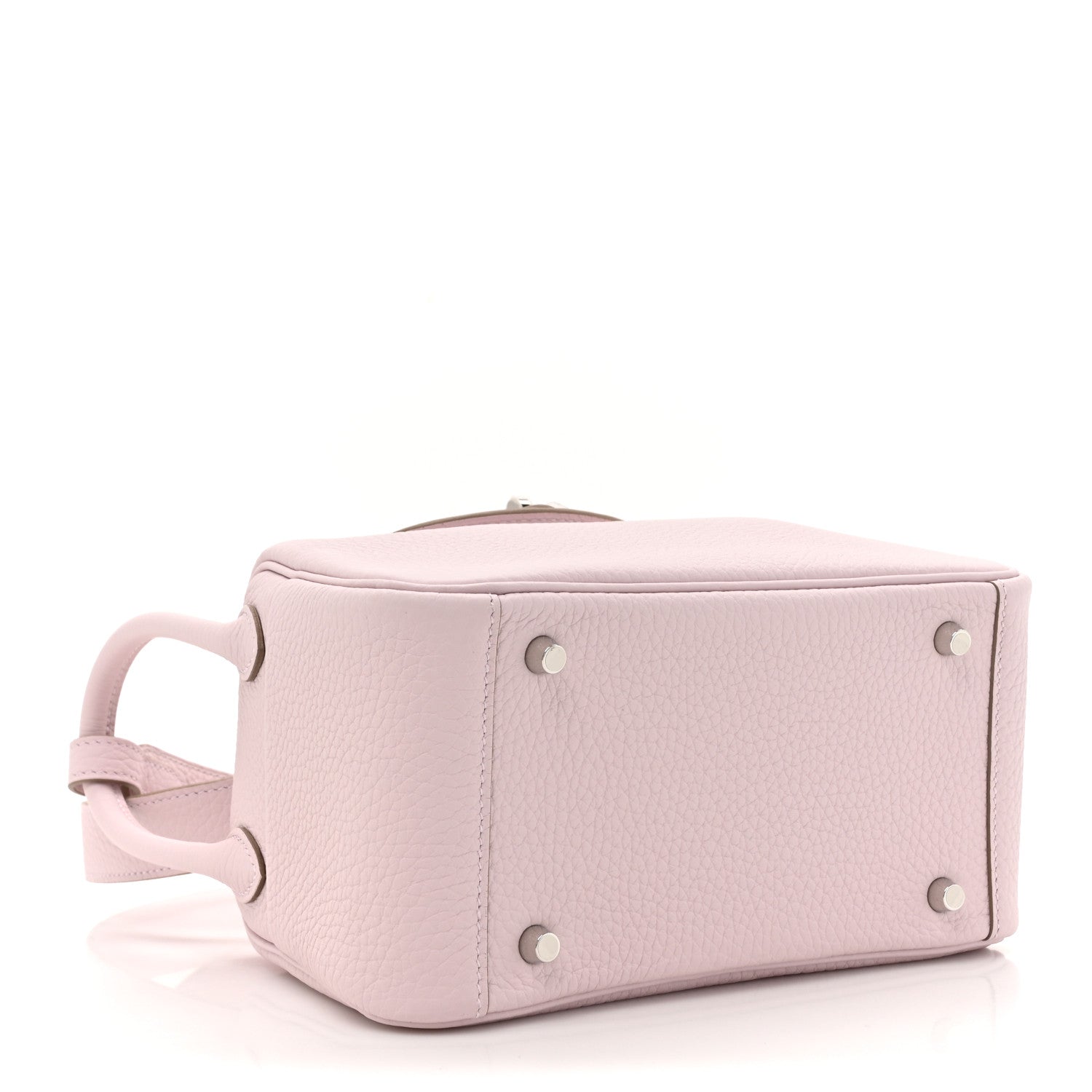 Hermes Taurillon Clemence Verso Mini Lindy 20 Mauve Pale Mushroom 4 of 11