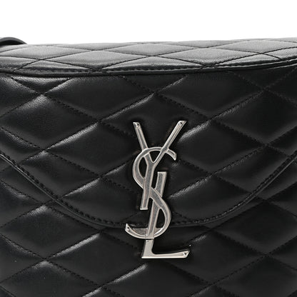 Saint Laurent Lambskin Quilted Monogram June Box Bag  Black 9 of 11