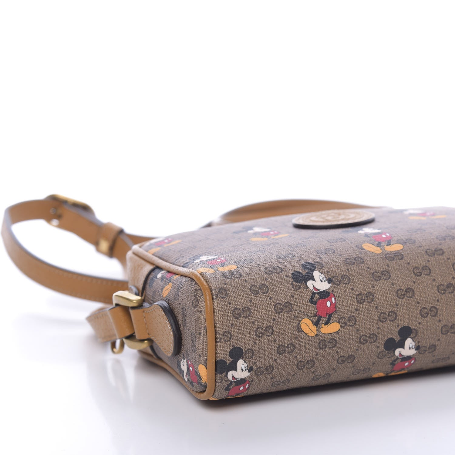 Gucci X DISNEY Mini Vintage GG Supreme Monogram Mickey Mouse Shoulder Bag Beige Vintage Sun Oil 9 of 10