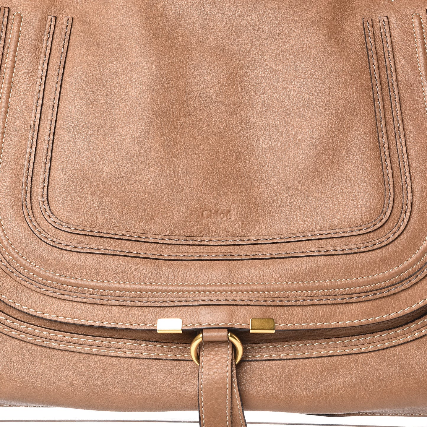 Calfskin Large Marcie Satchel Nut