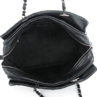 Chanel Calfskin Large Diamond Stitch Tote Black 5 of 8