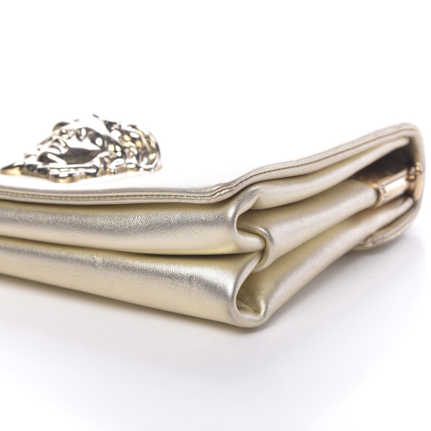 Metallic Nappa Crystal Palazzo Sultan Evening Bag Gold