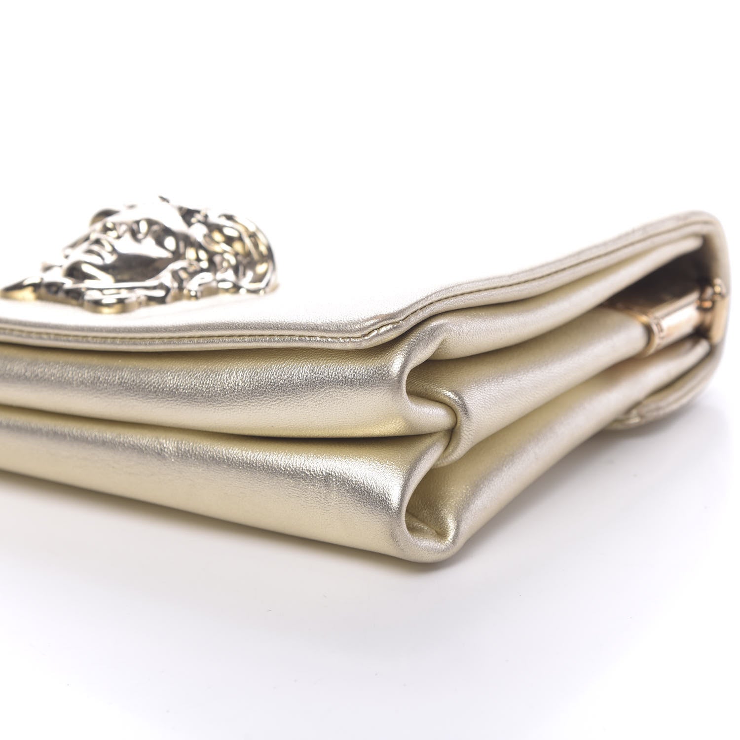 Versace Metallic Nappa Crystal Palazzo Sultan Evening Bag Gold 7 of 12