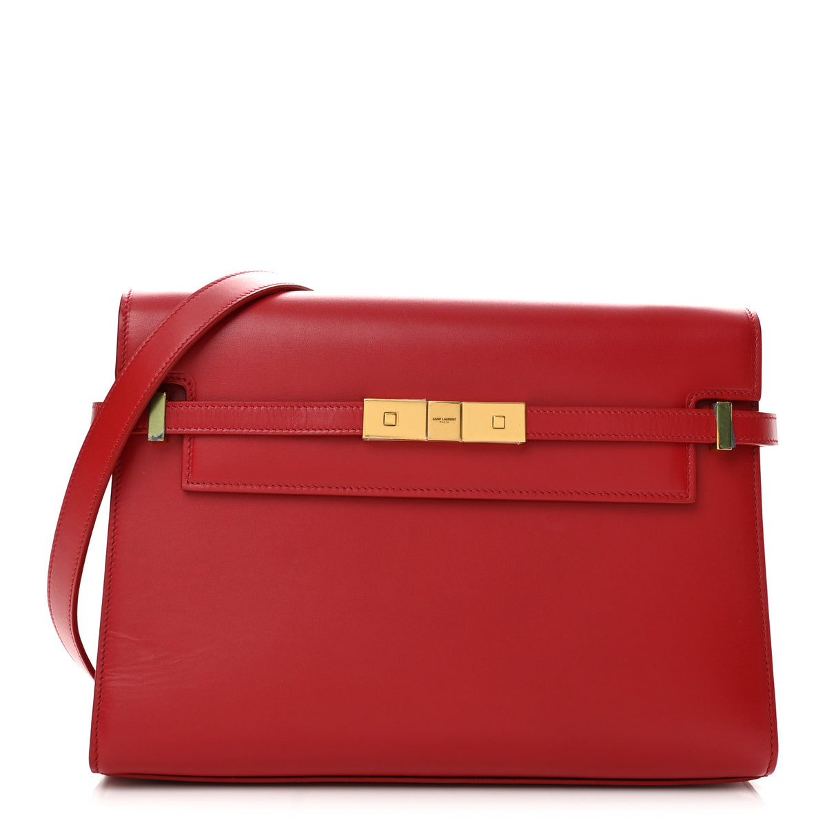 Smooth Calfskin Manhattan Shoulder Bag Rouge Eros