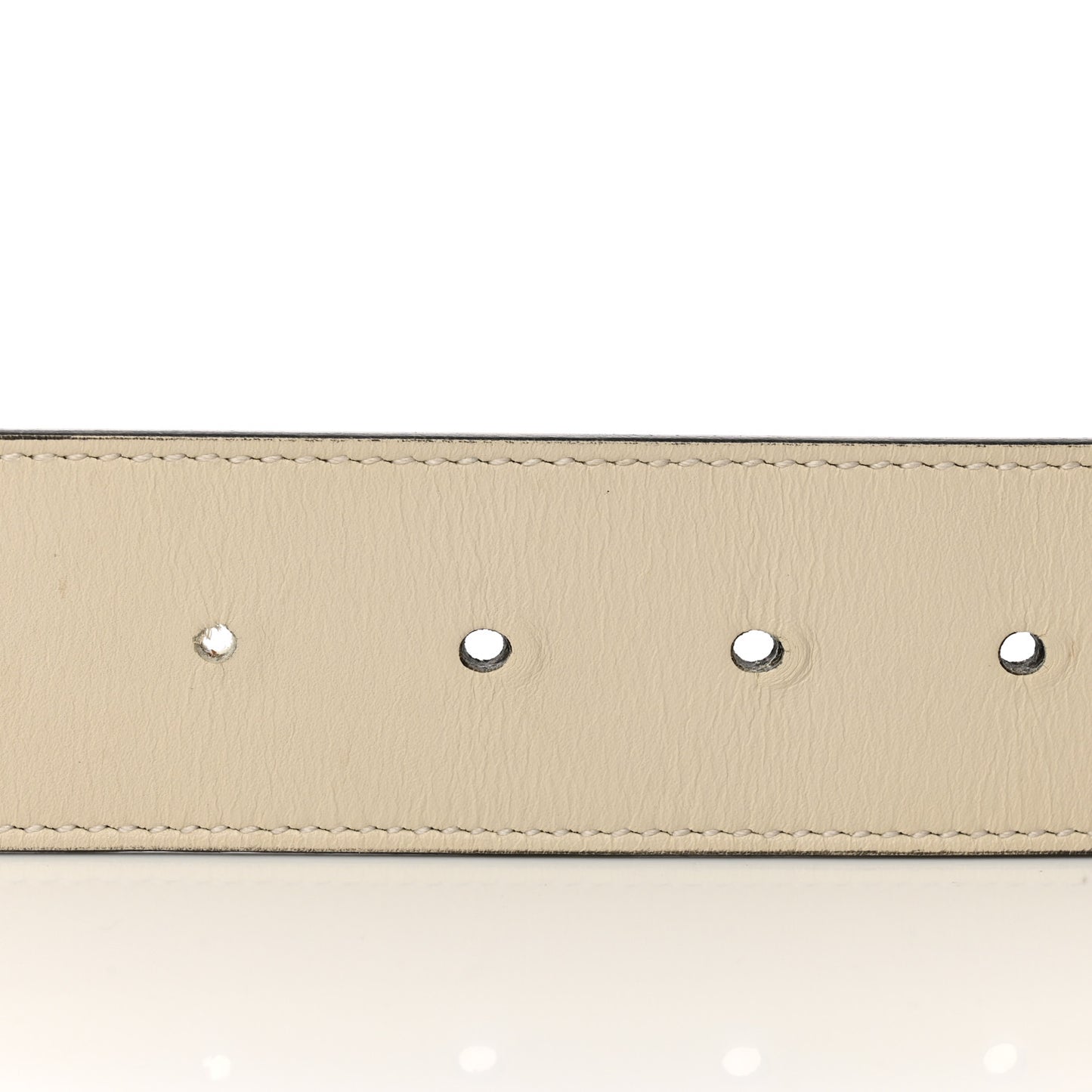Calfskin Double G 40mm Belt 85 34 Mystic White