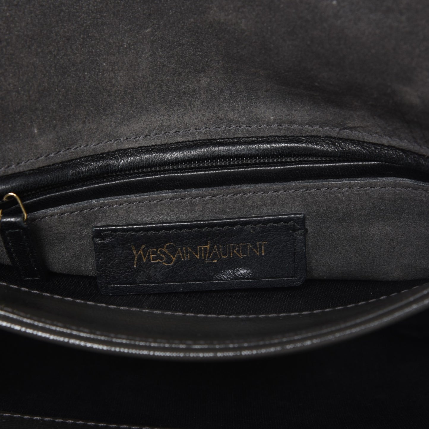 Patent Calfskin Classic Y Satchel Olive