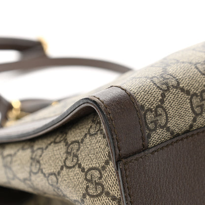 Gucci GG Supreme Monogram Web Medium Ophidia Tote Bag Brown 12 of 16