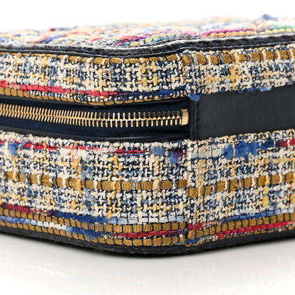 Chanel Tweed Snakeskin Quilted Medium CC Filigree Vanity Case Multicolor 9 of 16