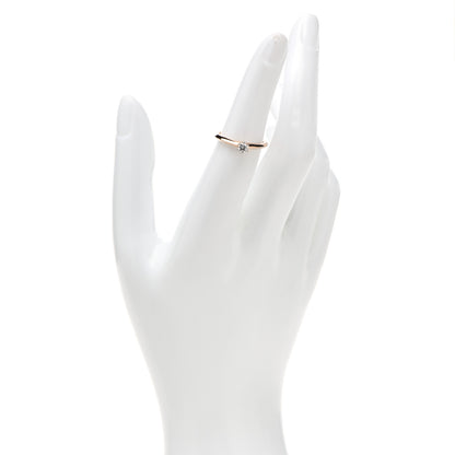 Tiffany Platinum 18K Rose Gold Diamond .16ct Solitaire Engagement Ring 50 5.25 2 of 6