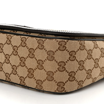 Gucci Monogram Flap Messenger Bag Beige Dark Brown 10 of 10
