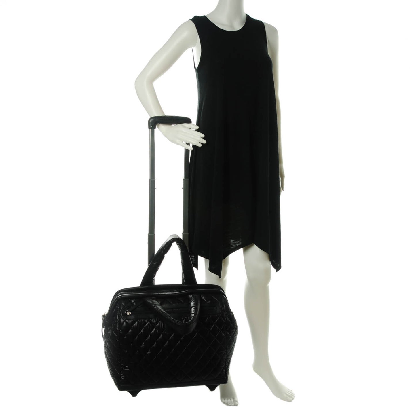 Nylon Quilted Coco Cocoon Trolley Black