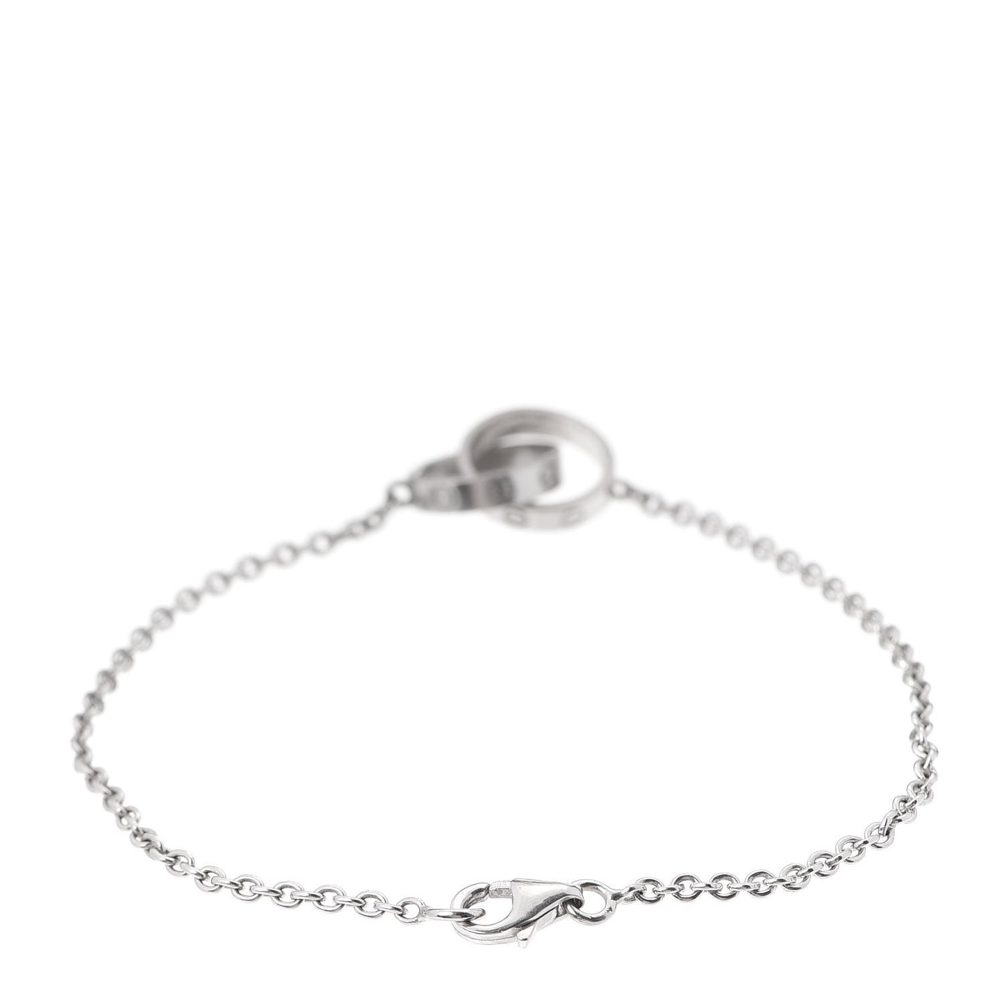 18K White Gold Interlocking LOVE Bracelet