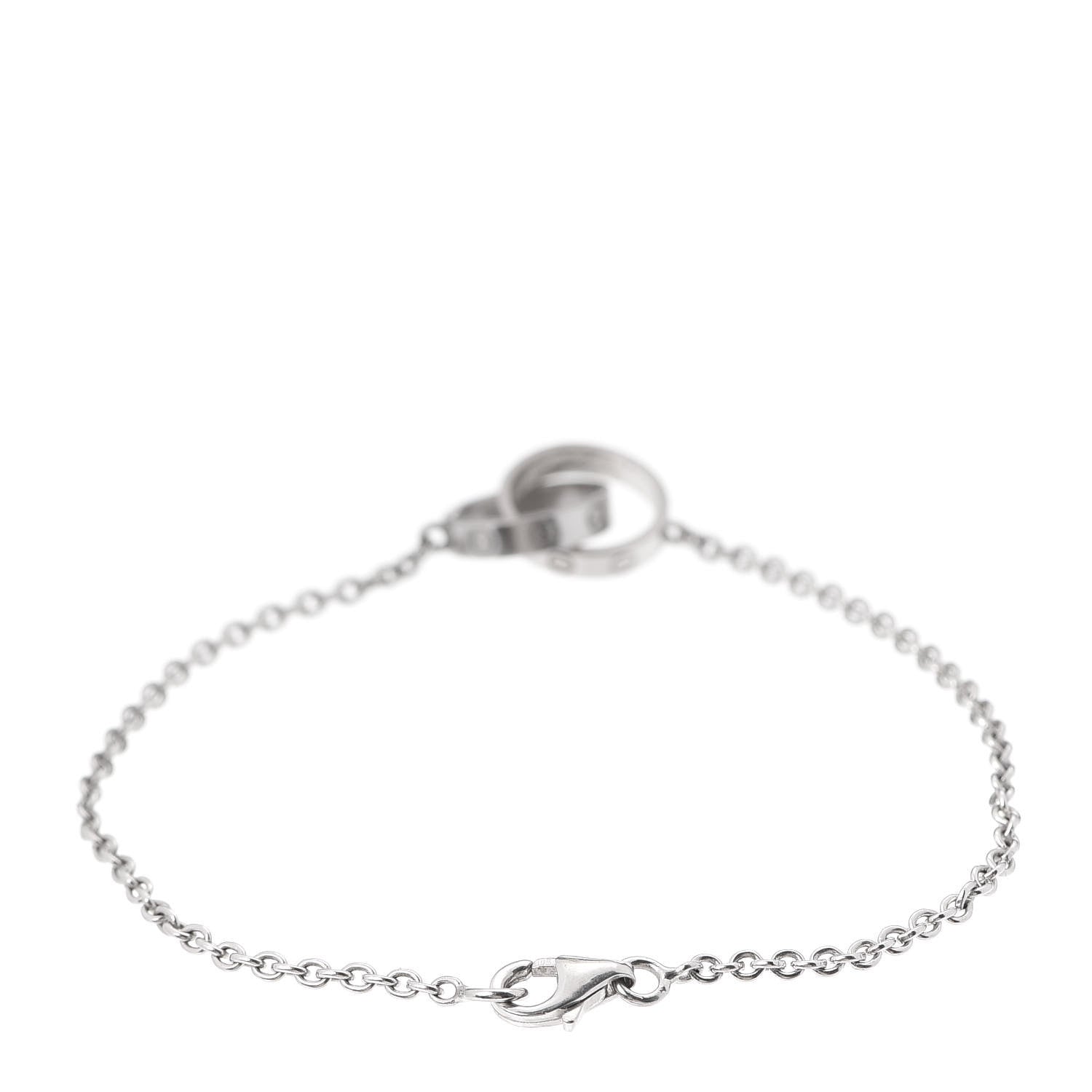 Cartier 18K White Gold Interlocking LOVE Bracelet 3 of 6