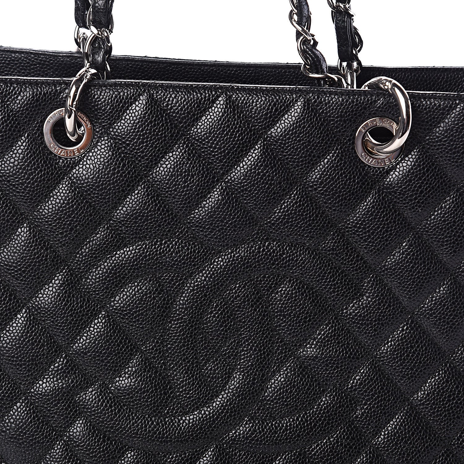 Chanel Caviar Quilted Grand Shopping Tote GST Black 7 of 9