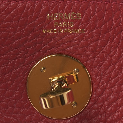 Hermes Taurillon Clemence Lindy 26 Rouge Casaque 8 of 10