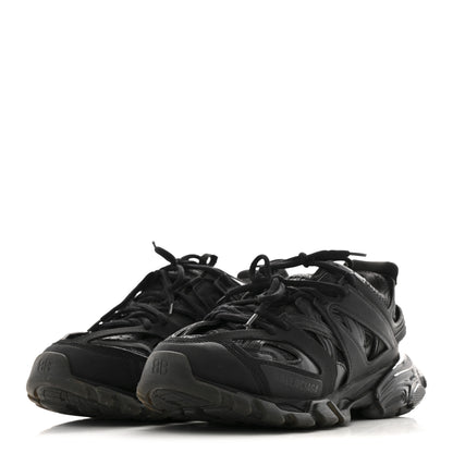 Balenciaga Rubber Mesh Fabric Clear Sole Womens Track Sneakers 40 Black 4 of 11