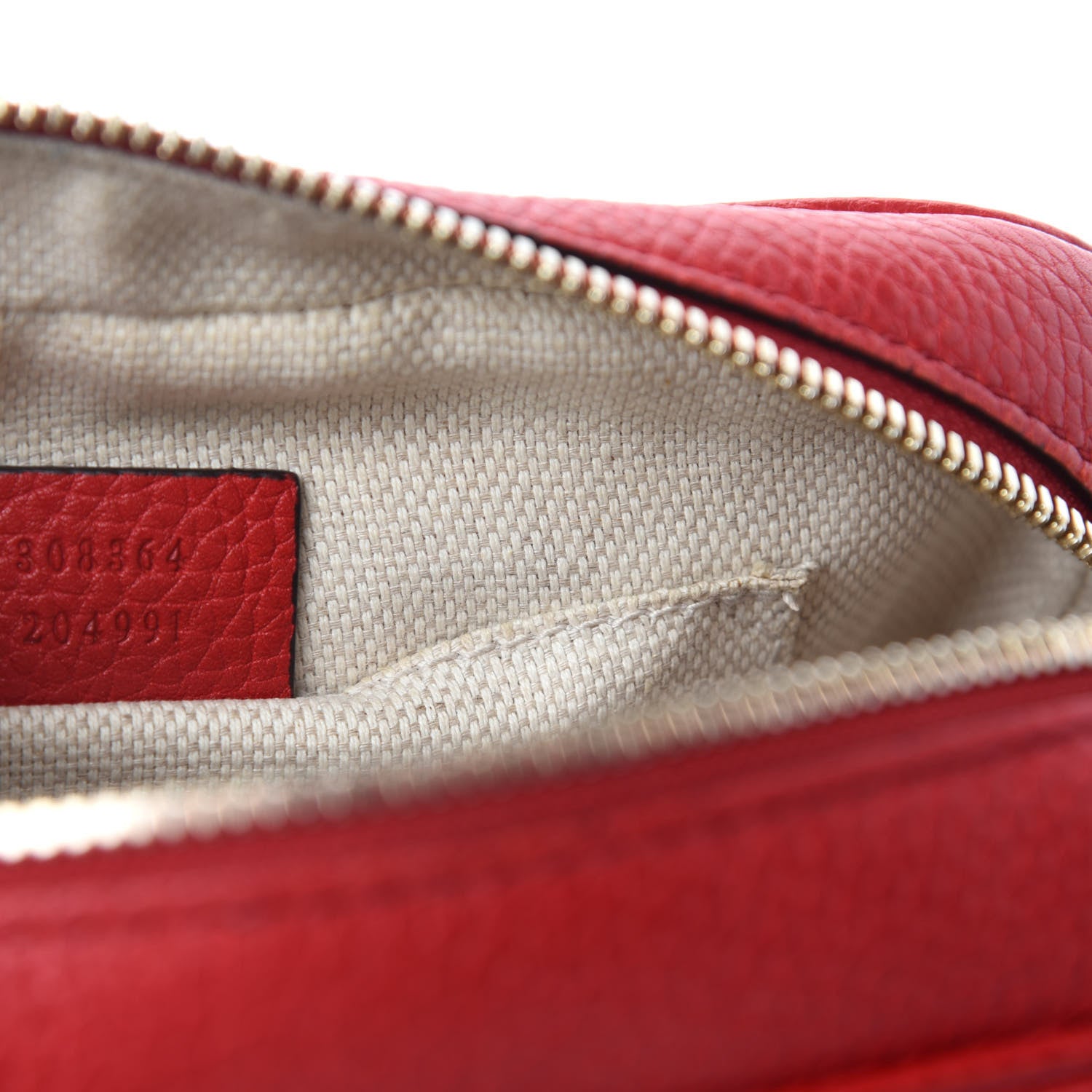 Gucci Pebbled Calfskin Small Soho Disco Bag Tabasco Red 11 of 13