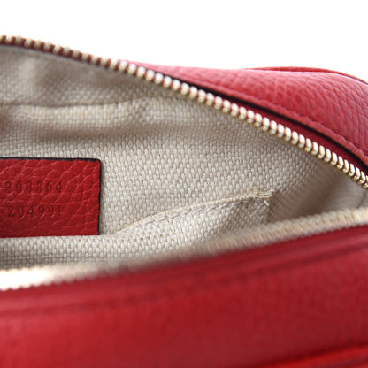 Gucci Pebbled Calfskin Small Soho Disco Bag Tabasco Red 11 of 13