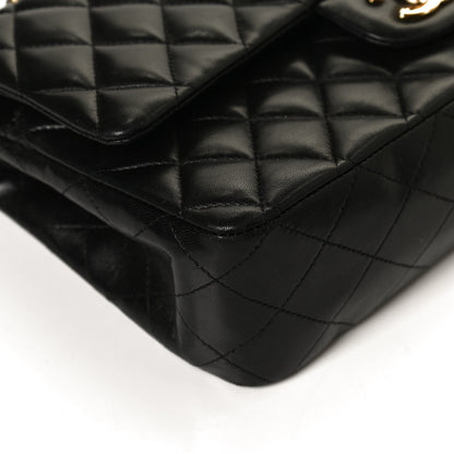 Chanel Lambskin Quilted Medium Double Flap Black 12 of 13
