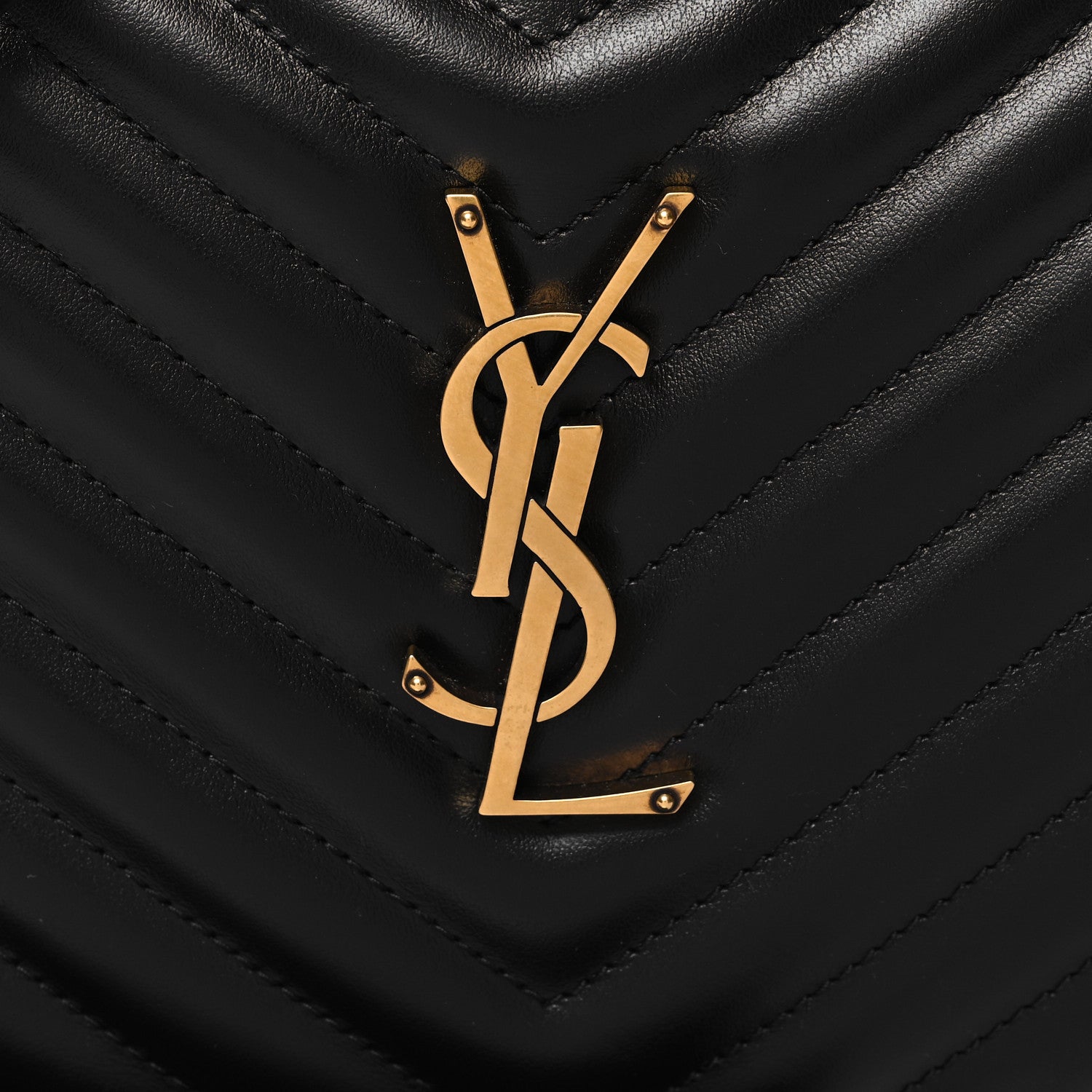 Saint Laurent Calfskin Matelasse Monogram Lou Camera Bag Black 8 of 10
