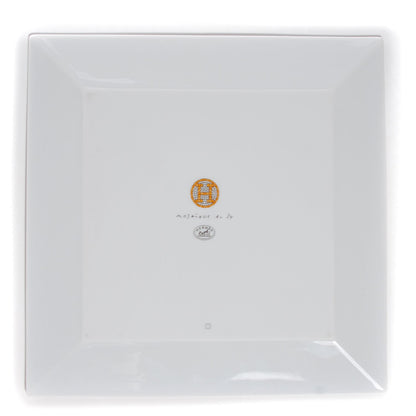Hermes Porcelain Mosaique au 24 Square Plate Gift Box 10 of 11