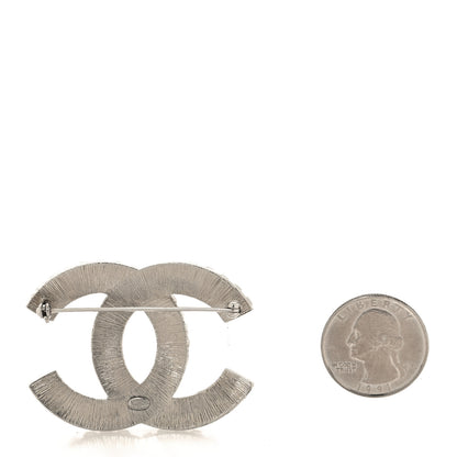 Chanel Baguette Crystal CC Brooch Silver 2 of 4